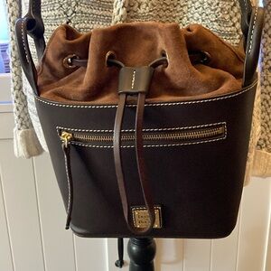 COA! Dooney & Bourke Leather Suede Crossbody Purse